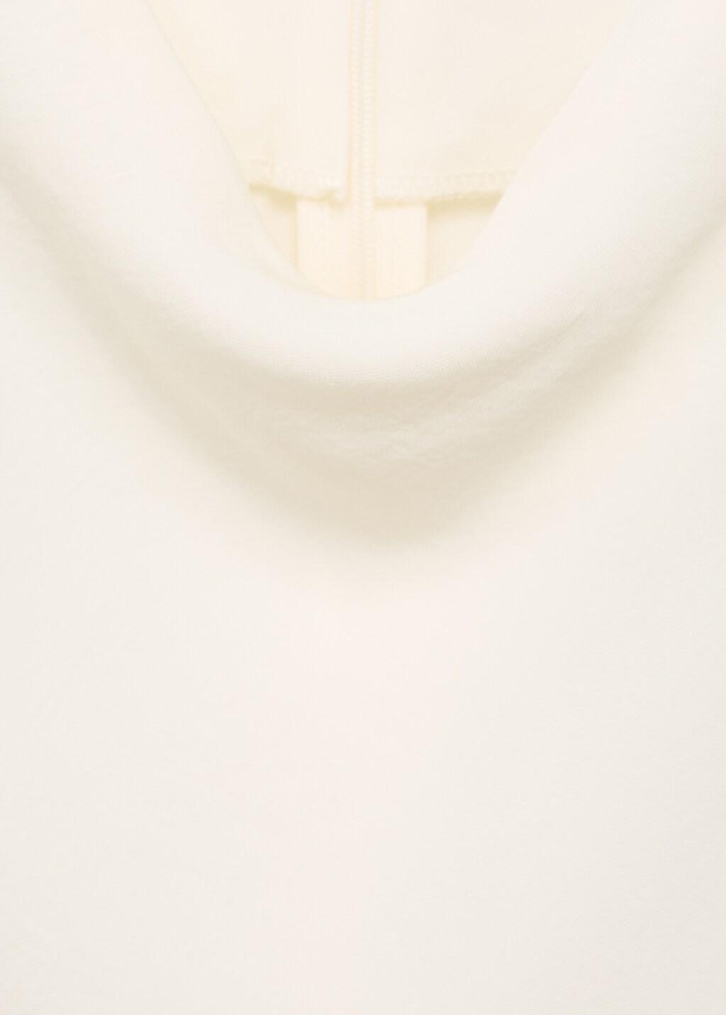 LIGHT BEIGE Blouse with draped collar and contrasting trim, 0201_05, large image number 1