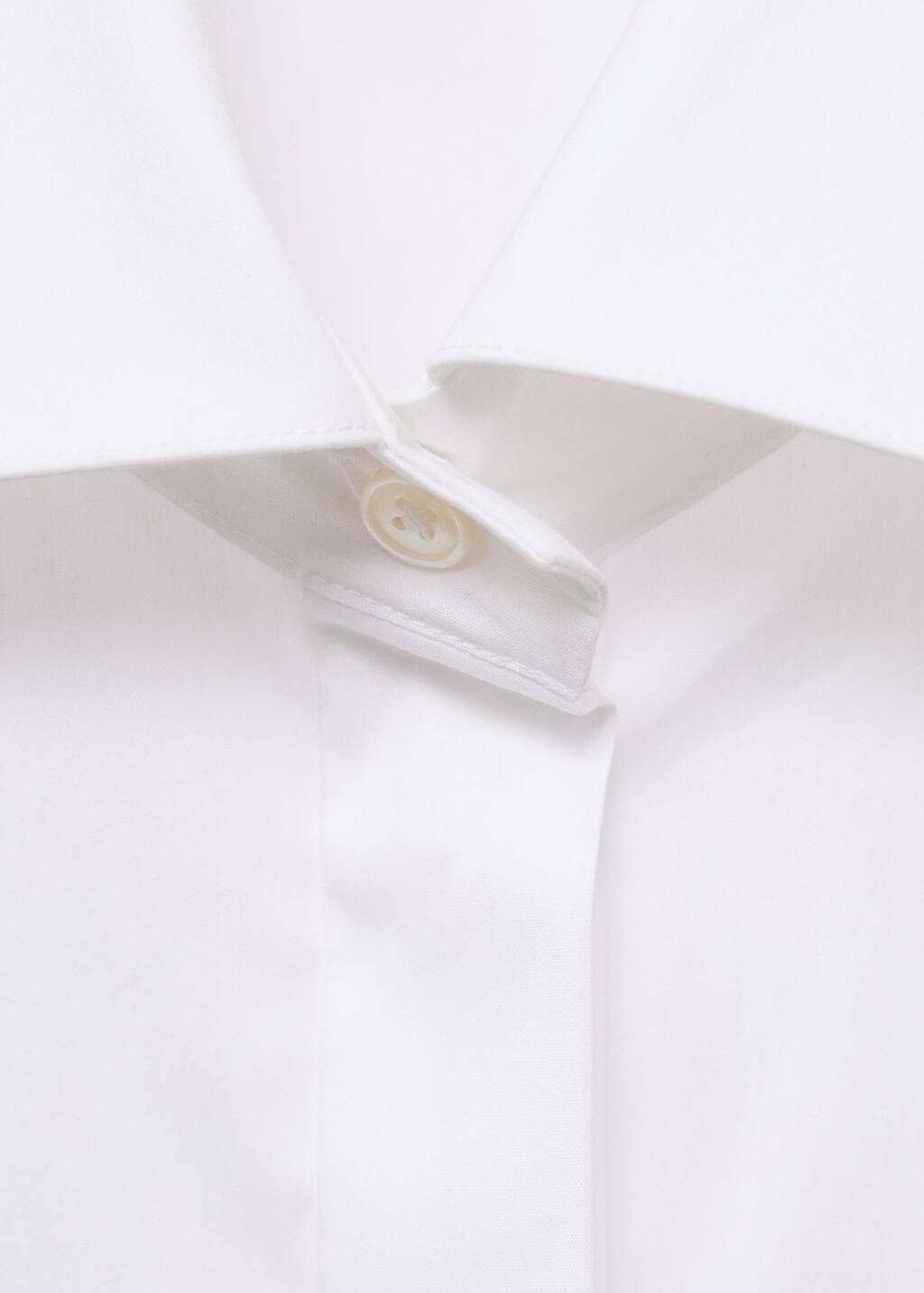 White Fitted Poplin Shirt, , large image number 3