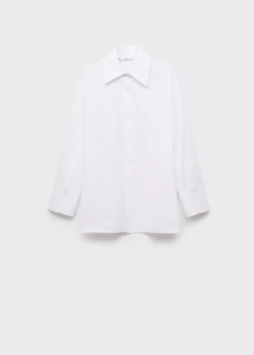 White Oversized Shirt With Crossed Back, 0201_01, large image number 3