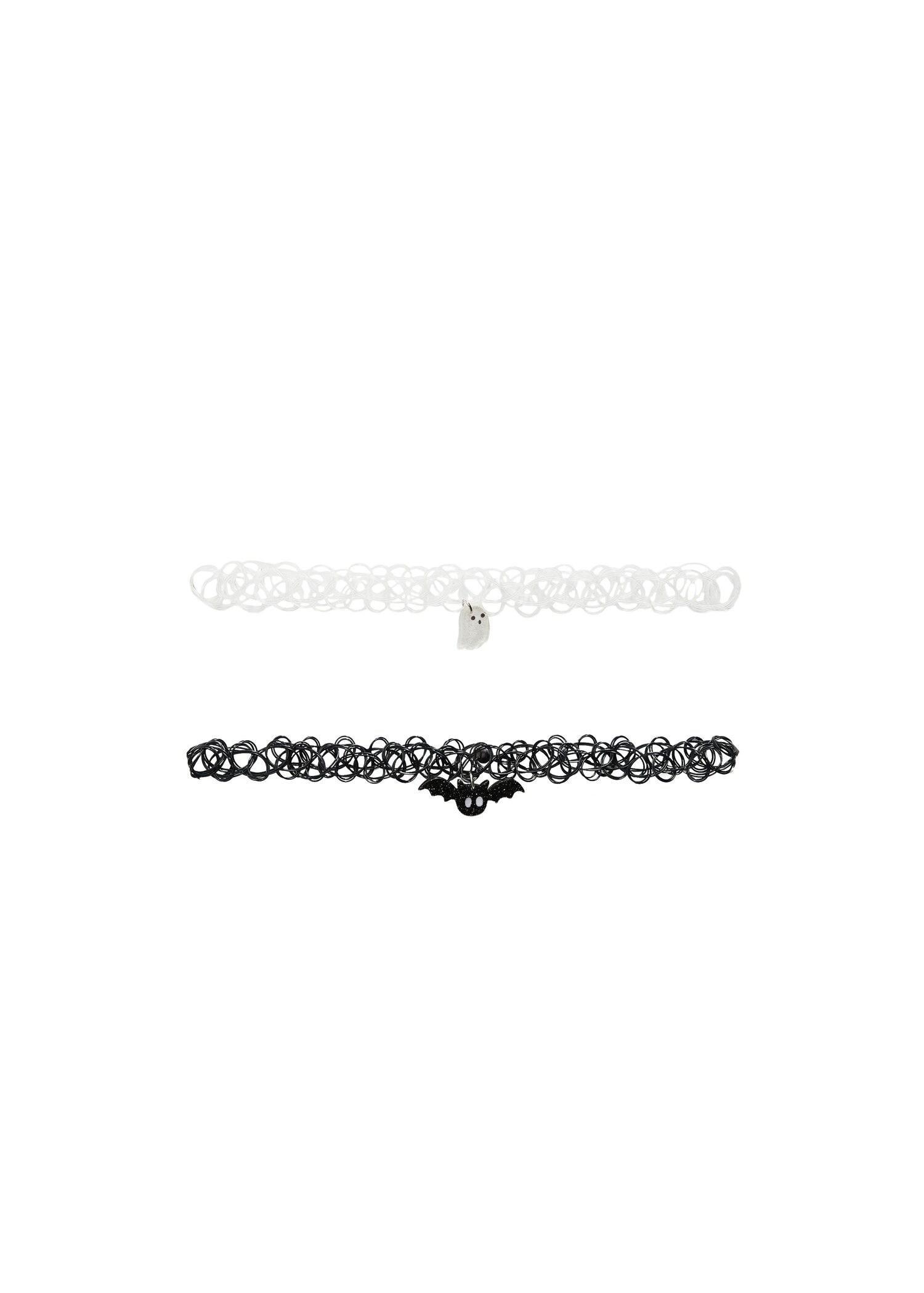 Black Pack 2 Halloween Chokers, Kids Girl, , large image number 0