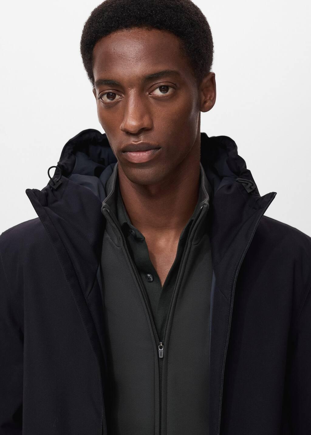 Navy Packable Water-Repellent Padded Thermolite Parka, Navy, large image number 1