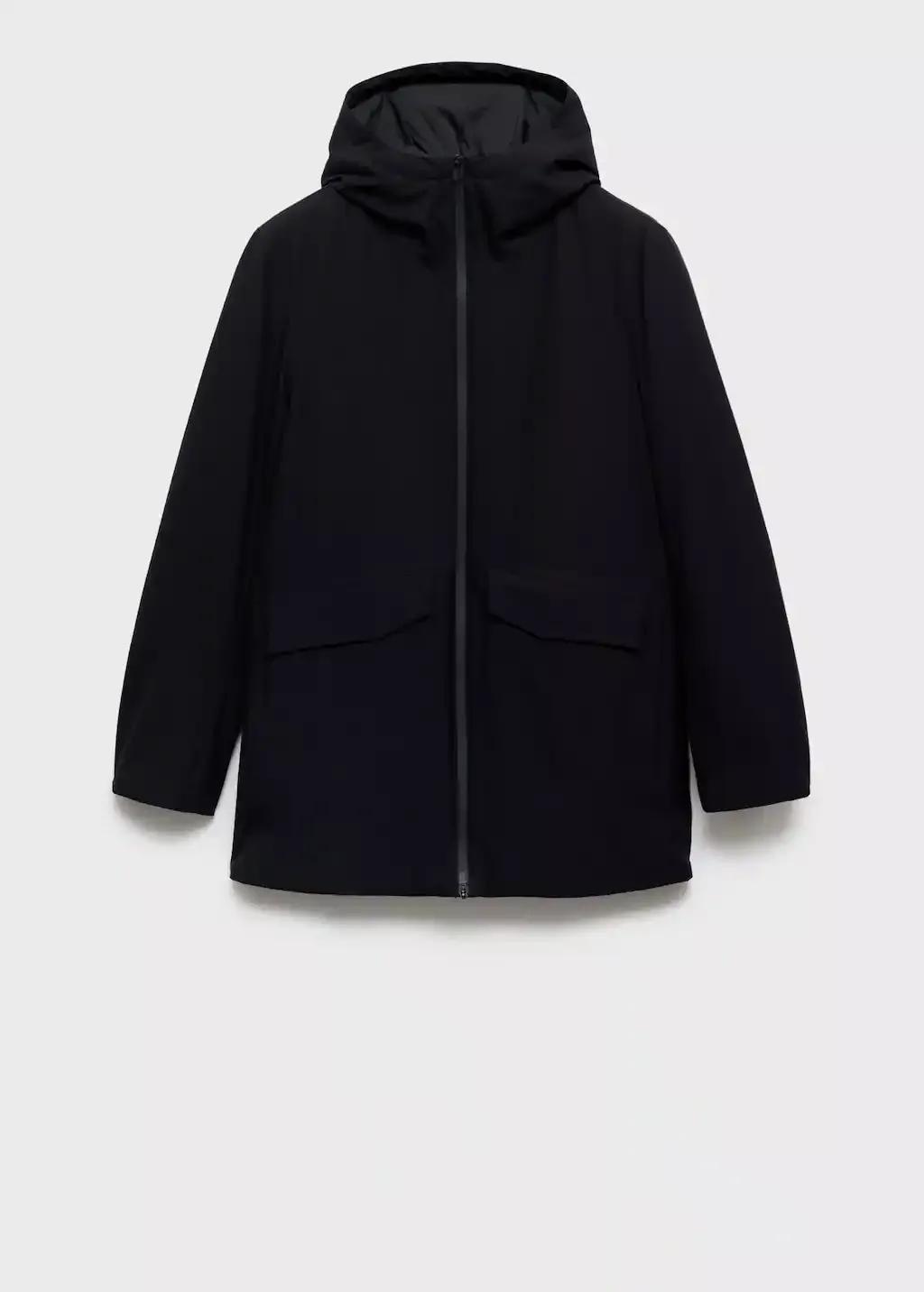 Navy Packable Water-Repellent Padded Thermolite Parka, Navy, large image number 3