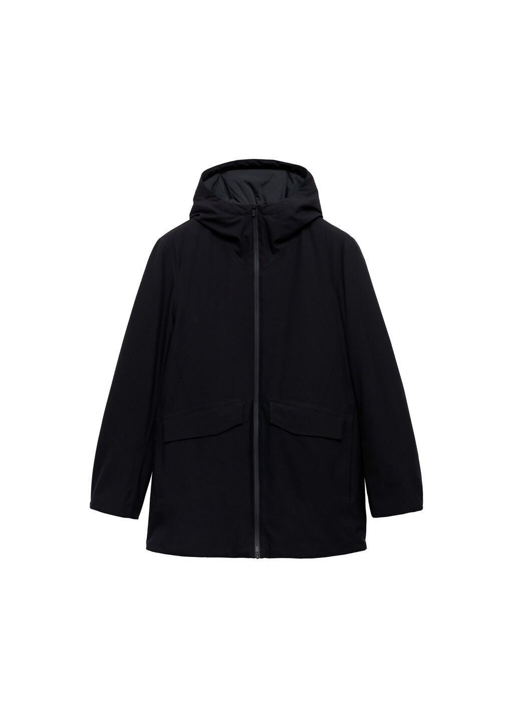 Navy Packable Water-Repellent Padded Thermolite Parka, Navy, large image number 6