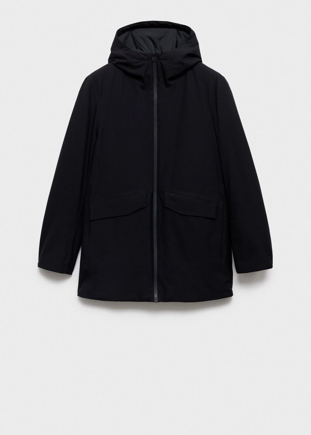 Navy Packable Water-Repellent Padded Thermolite Parka, Navy, large image number 7