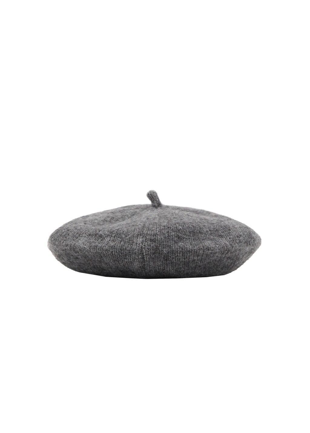 Grey Striped Beret, Medium Grey, large image number 2
