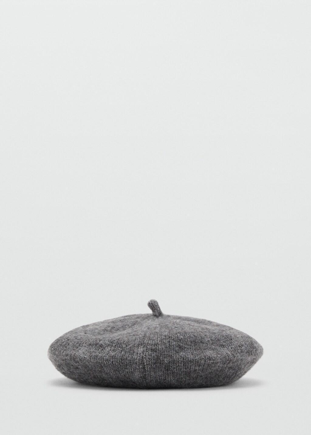 Grey Striped Beret, Medium Grey, large image number 3