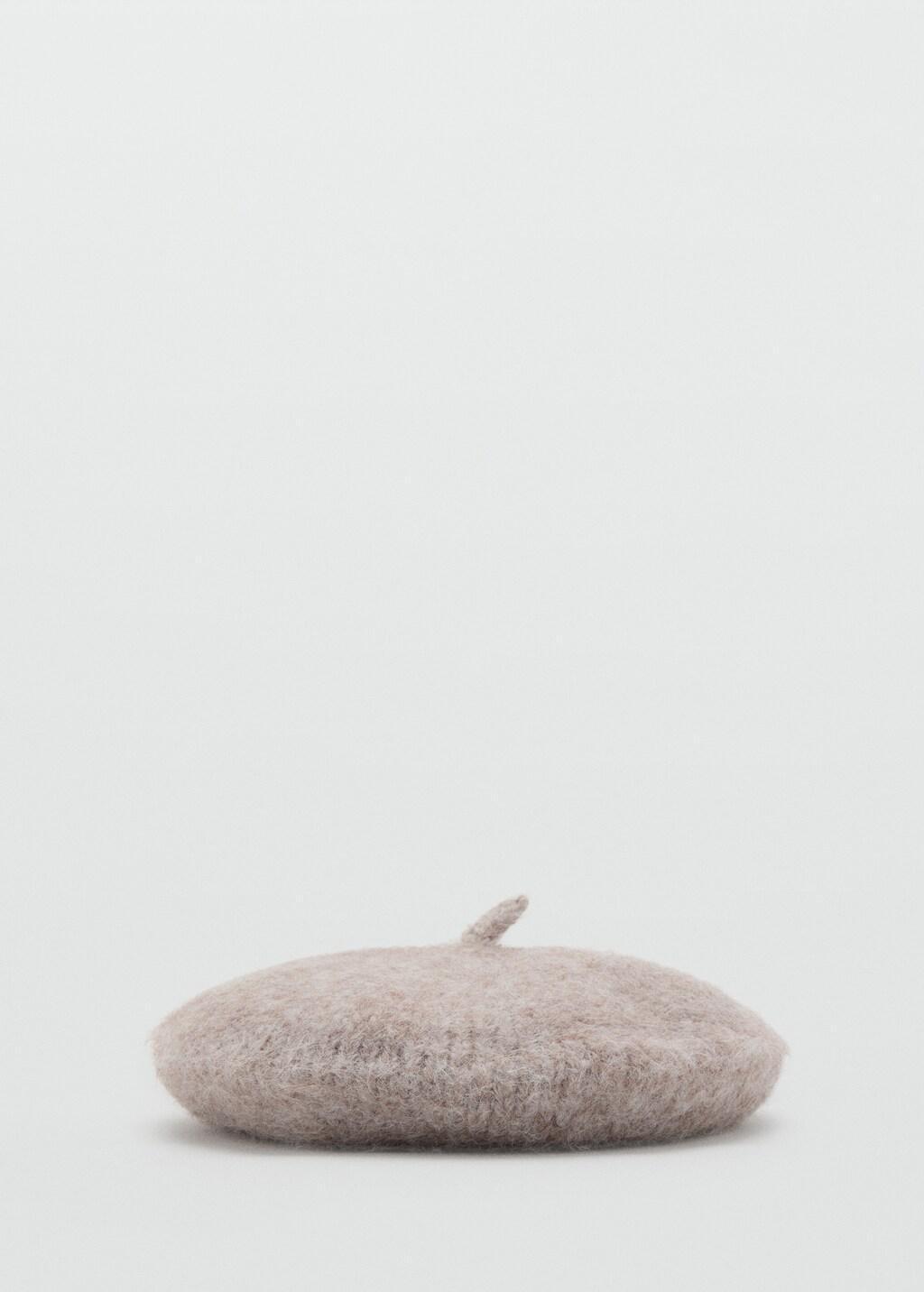 MEDIUM BROWN Wool blend beret, 0201_35, medium