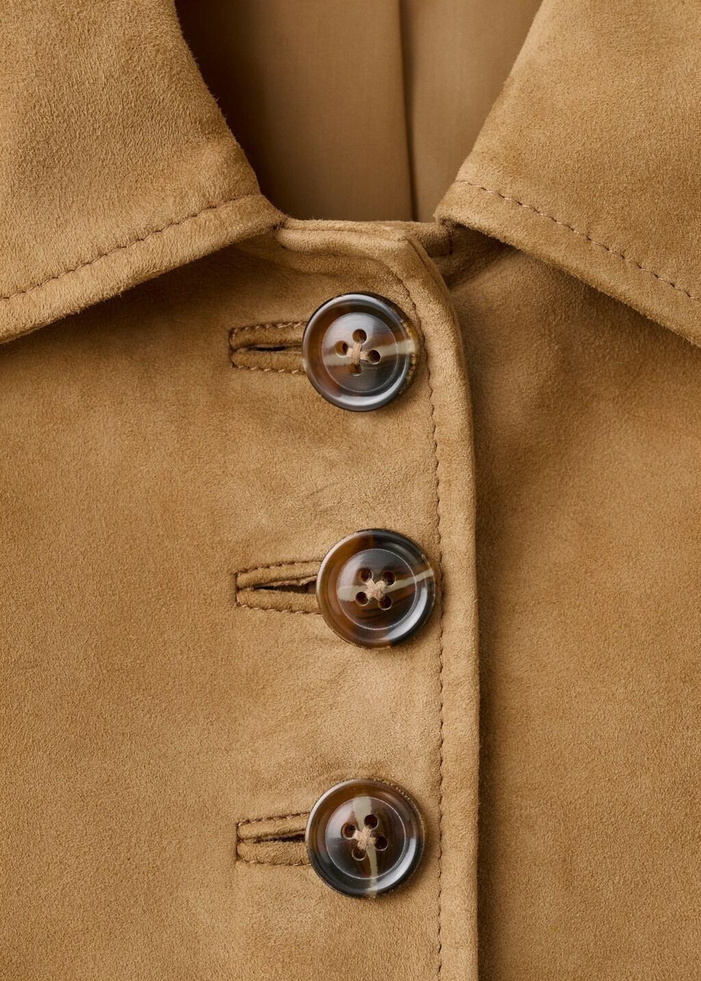 Yellow Suede Jacket With Buttons, , large image number 0