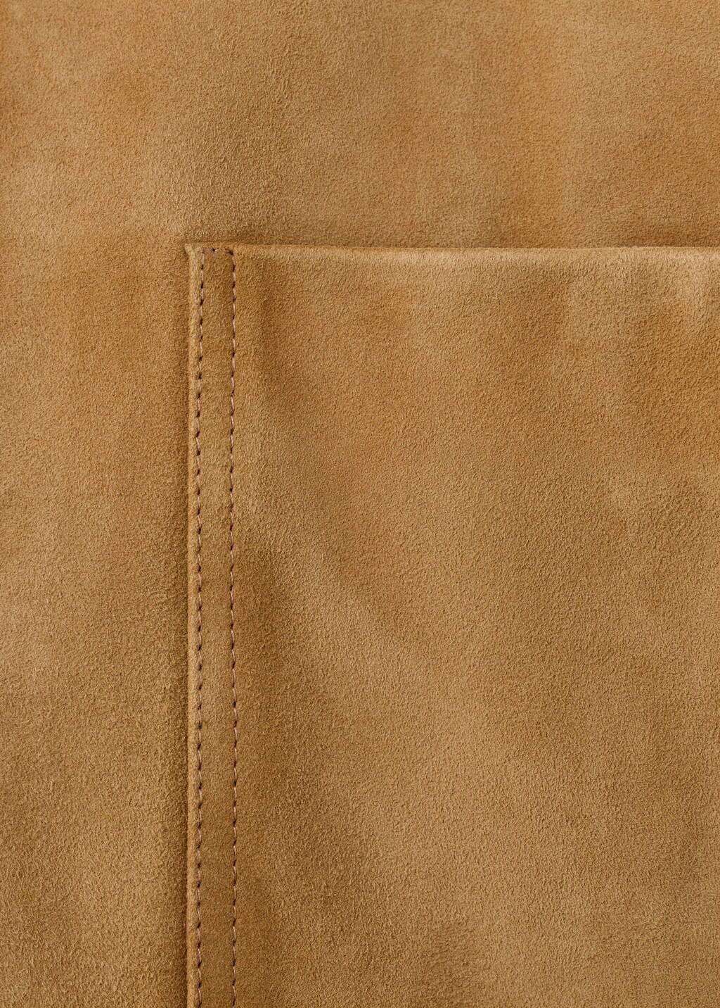 Yellow Suede Jacket With Buttons, , large image number 3