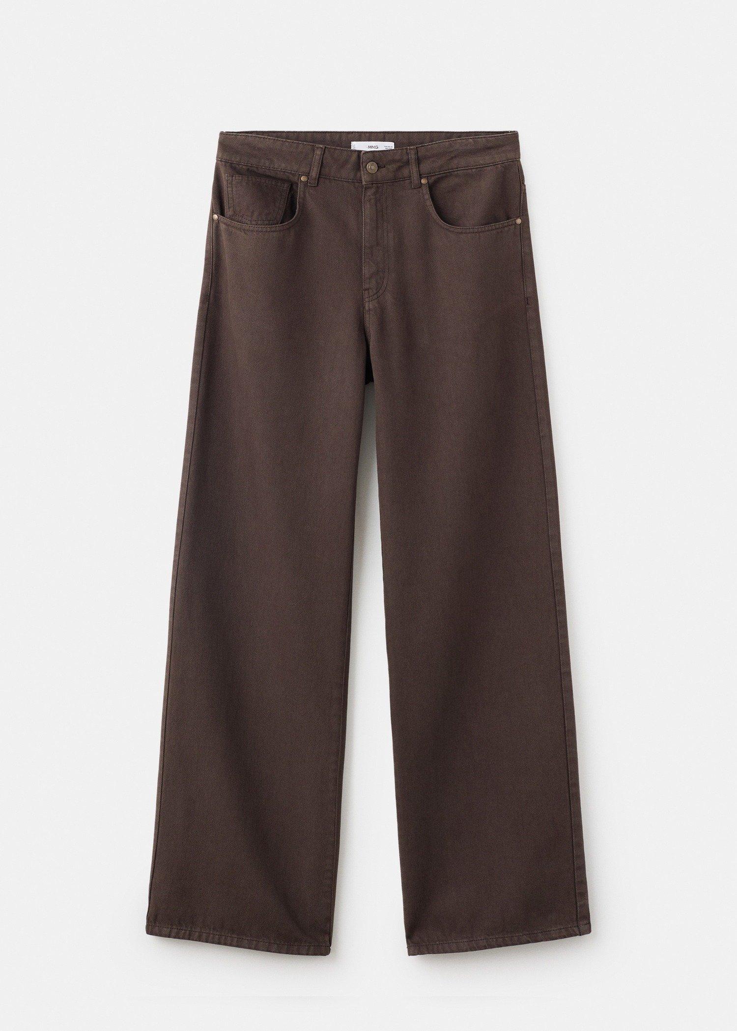 Brown Mid-Rise Straight Jeans, 0201_32, large image number 3
