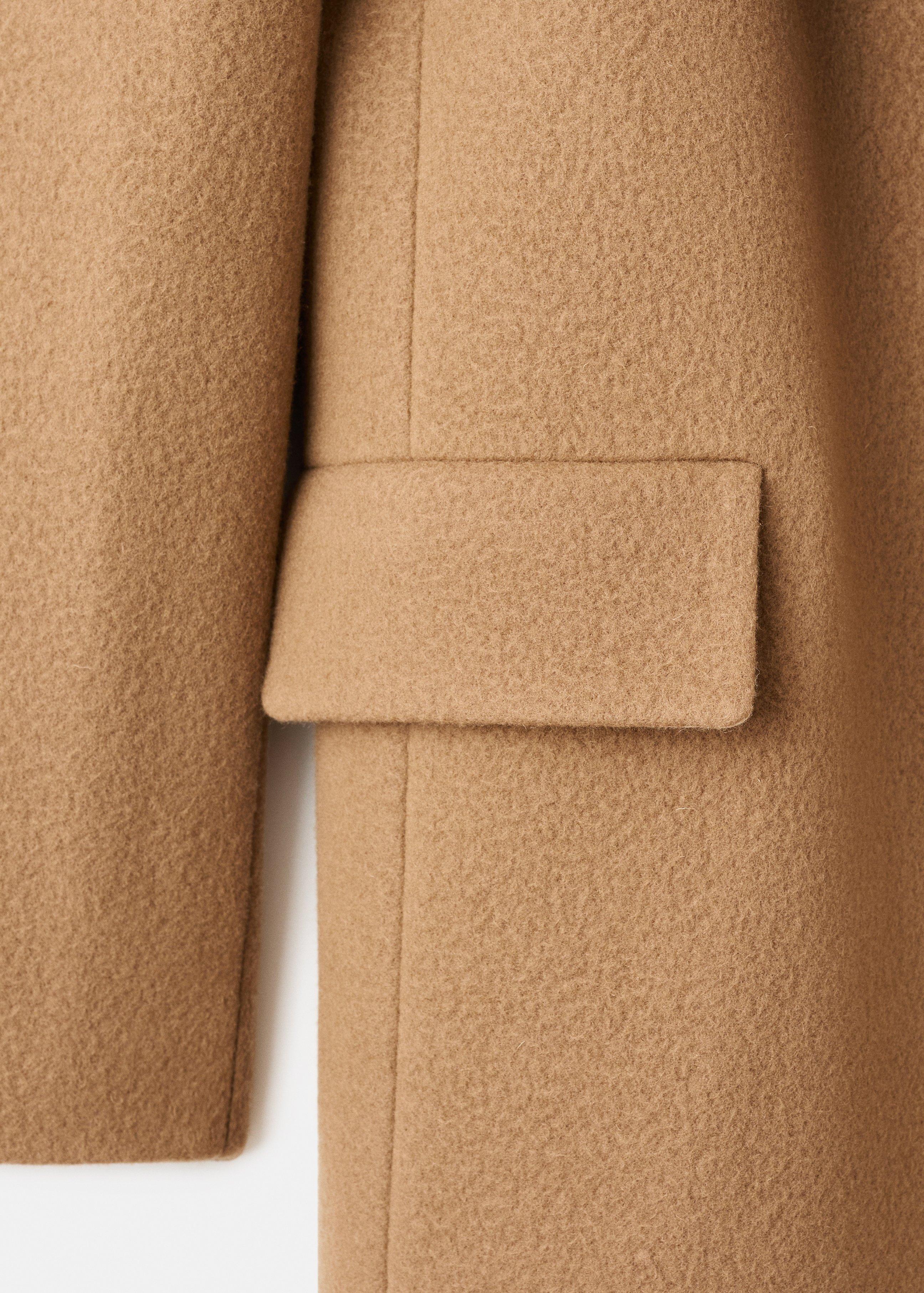 Brown Lapels Wool Coat, , large image number 2