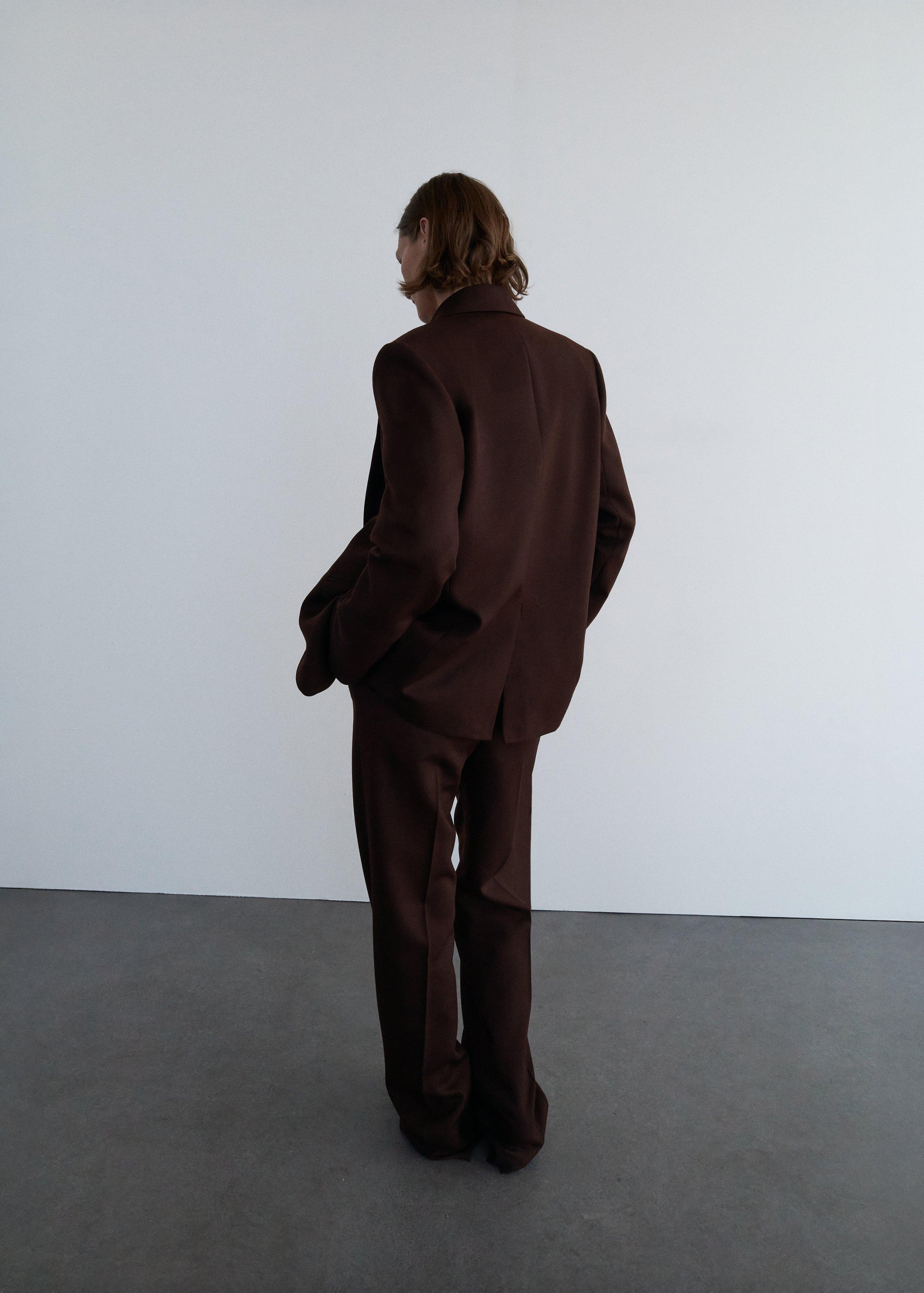 Brown Collared Blazer Suit, , large image number 1
