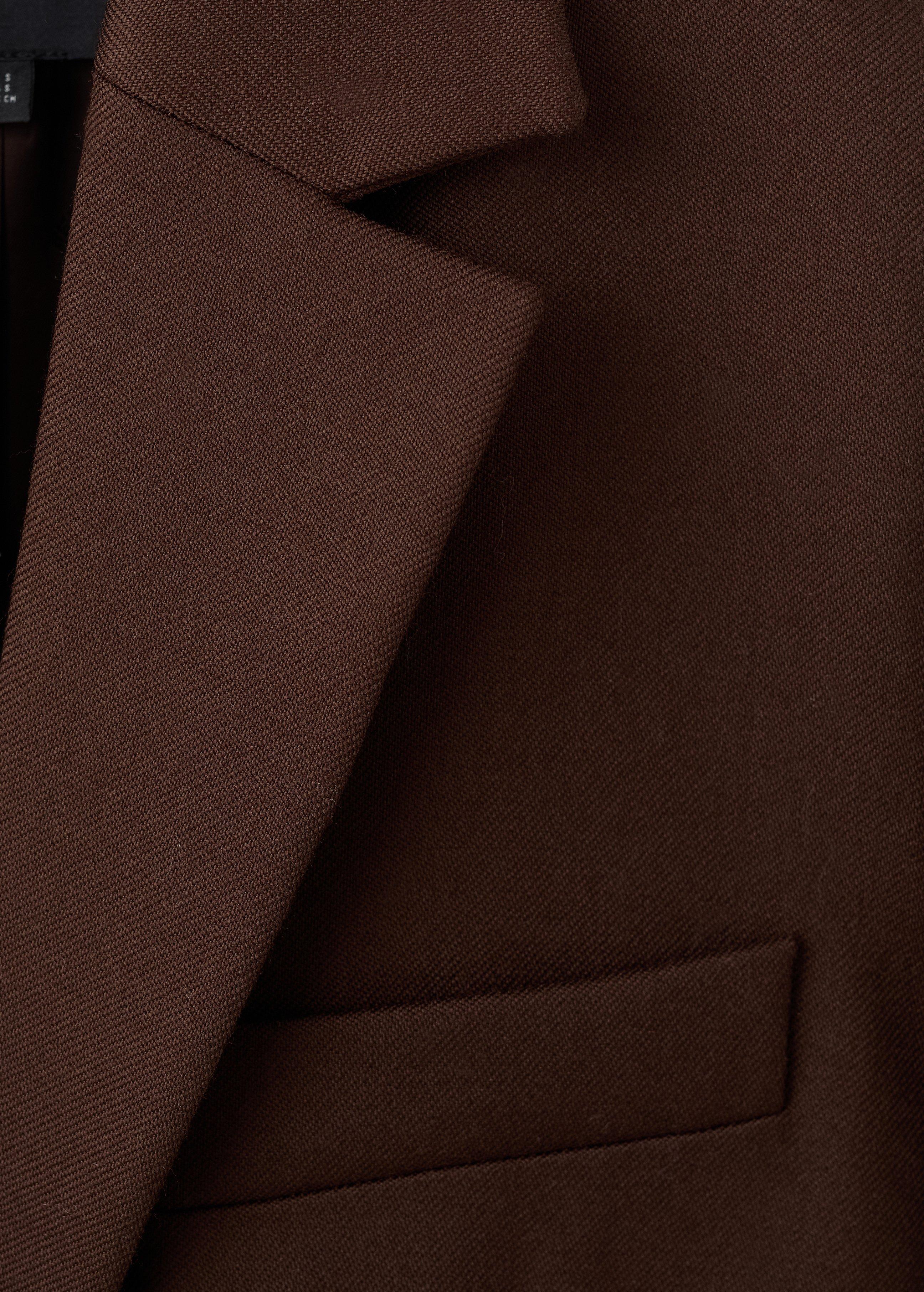 Brown Collared Blazer Suit, , large image number 4