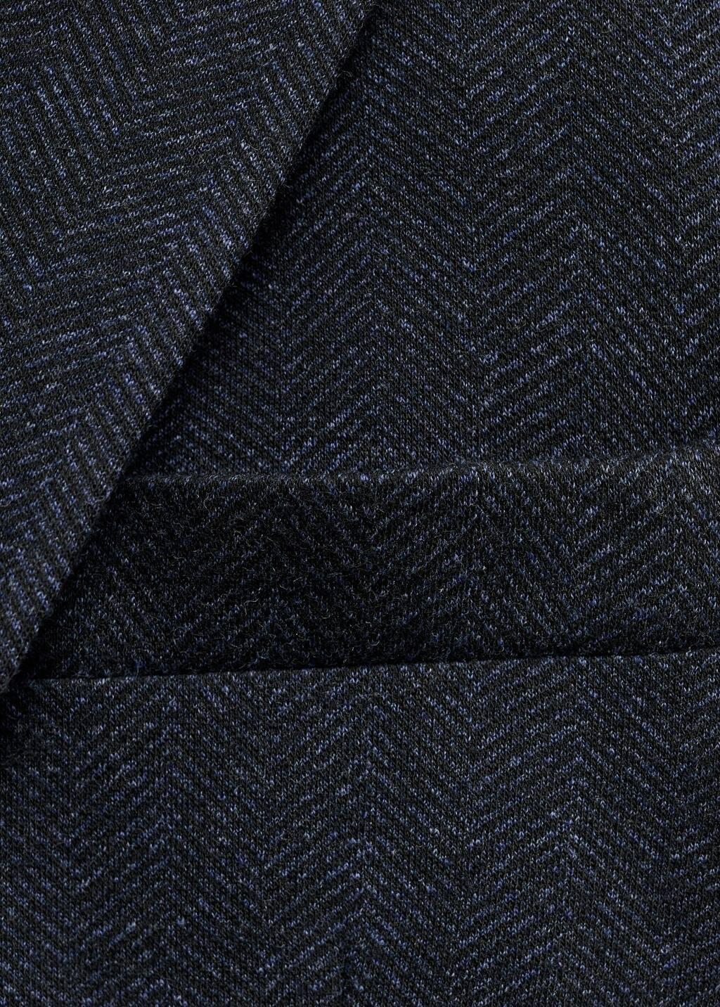 Navy Slim-Fit Herringbone Tailored Jacket, Navy, large image number 1