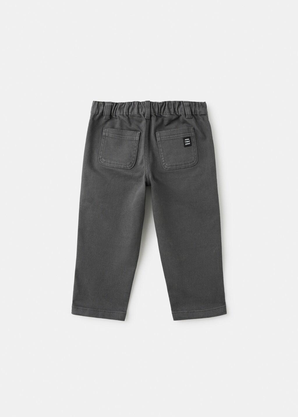CHARCOAL Straight cotton jeans, Baby Boy, Charcoal, medium