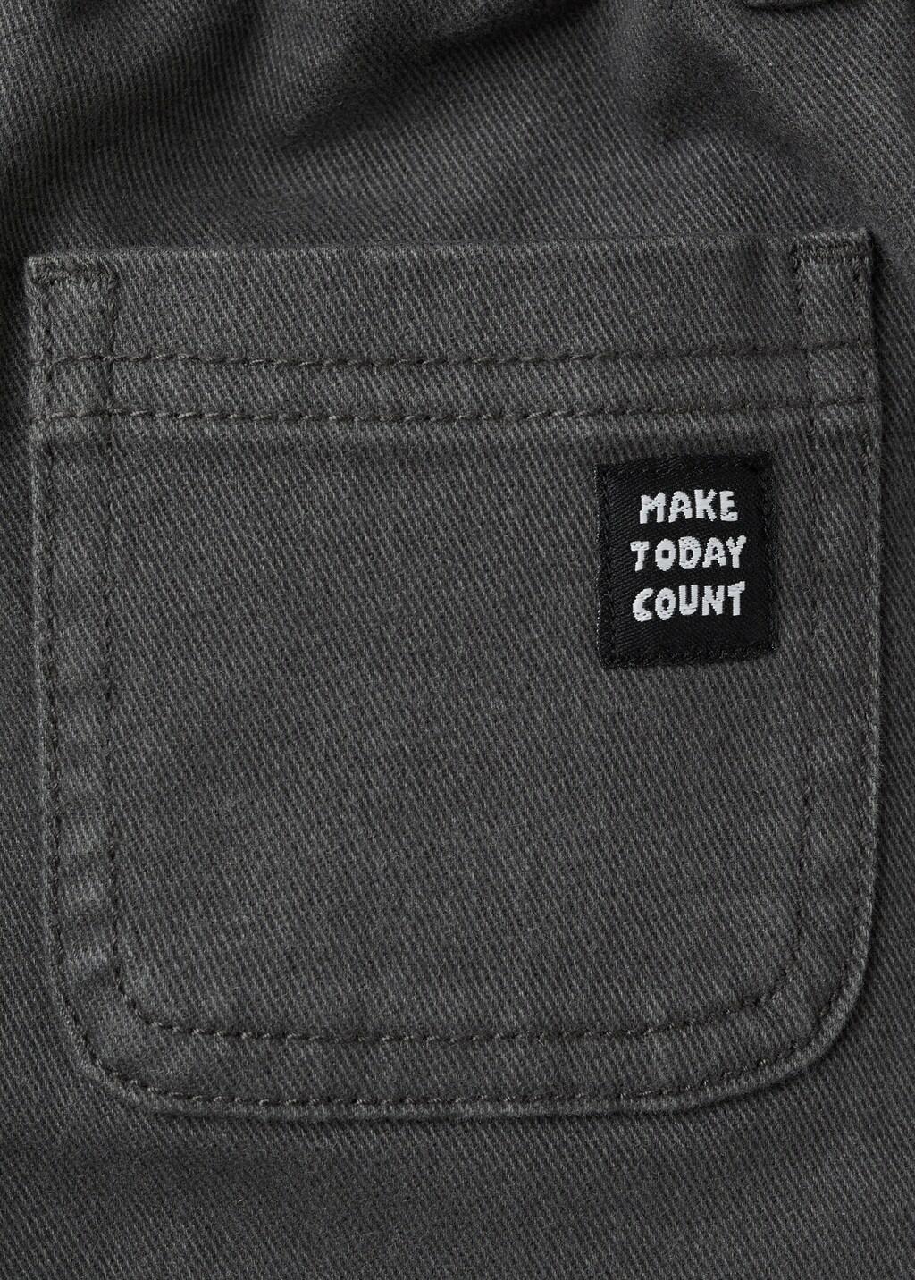 CHARCOAL Straight cotton jeans, Baby Boy, Charcoal, large image number 3