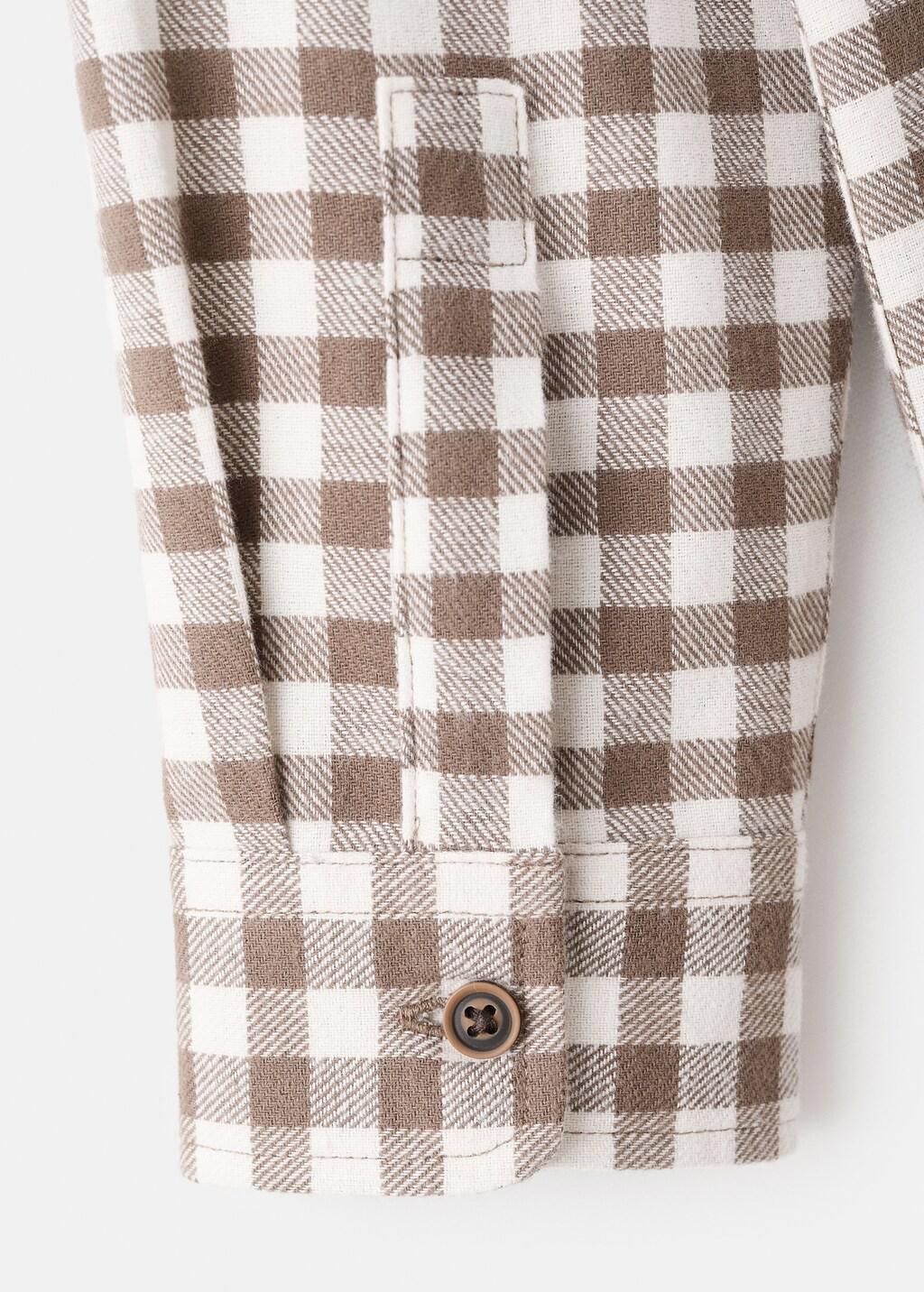 Brown Checked Print Shirt, Kids Boy, Brown, large image number 4