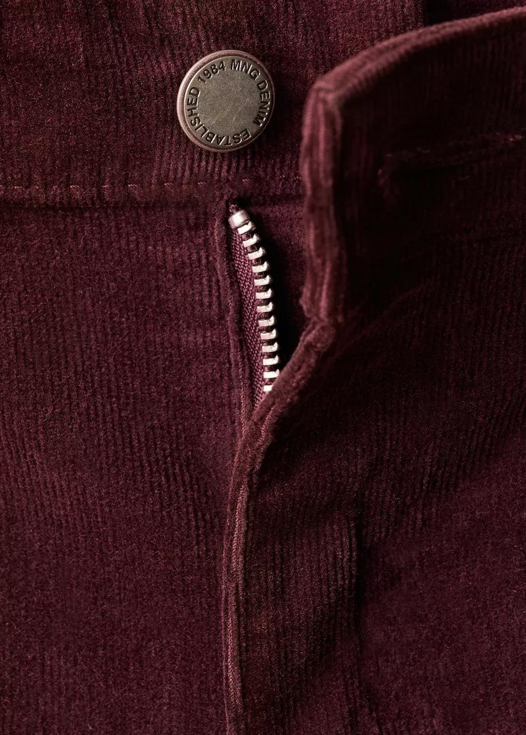 Red Corduroy Flared Jeans, 0201_77, large image number 1