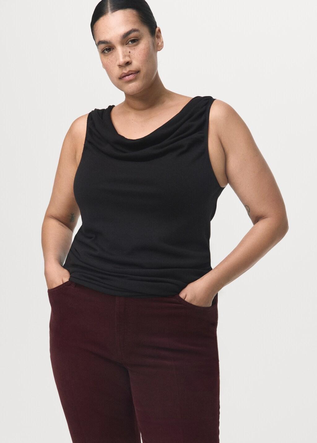 Red Corduroy Flared Jeans, 0201_77, large image number 6