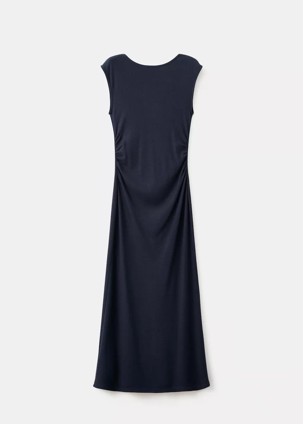 NAVY Fine-knit dress with gathered sides, 0201_56, large image number 6