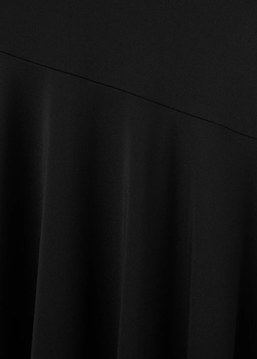 BLACK Pleated A-line dress, 0201_99, large image number 1