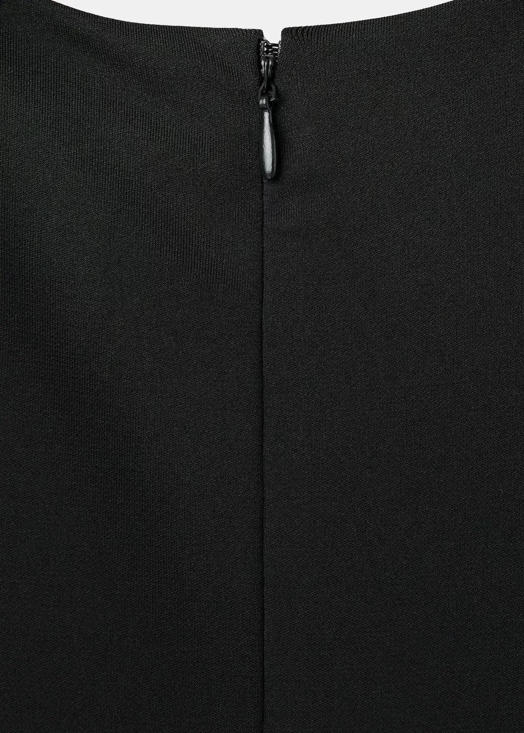 BLACK Pleated A-line dress, 0201_99, large image number 5