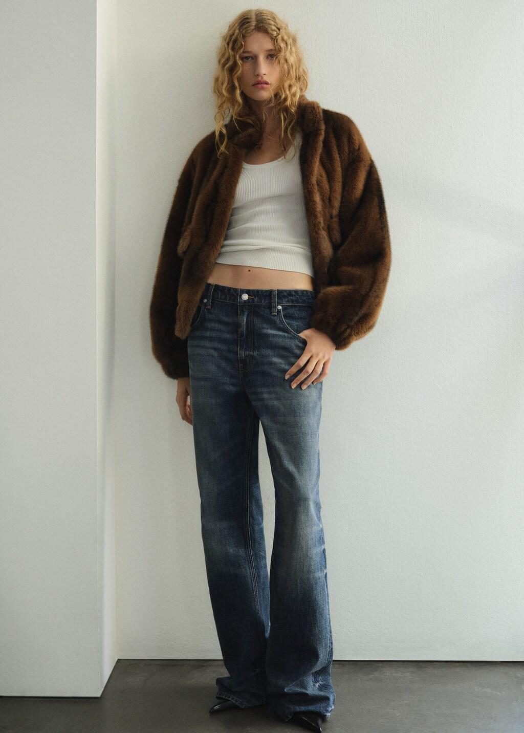 Blue Mid-Rise Flared Jeans, Open Blue, large image number 0