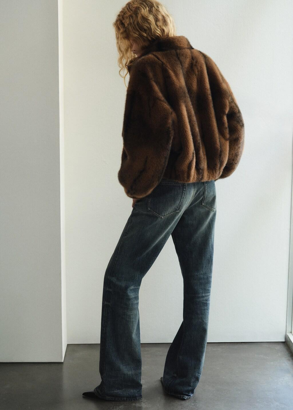 Blue Mid-Rise Flared Jeans, Open Blue, large image number 2