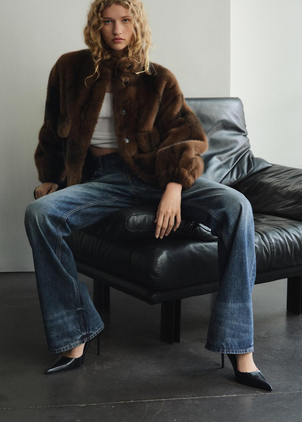 Blue Mid-Rise Flared Jeans, Open Blue, large image number 3