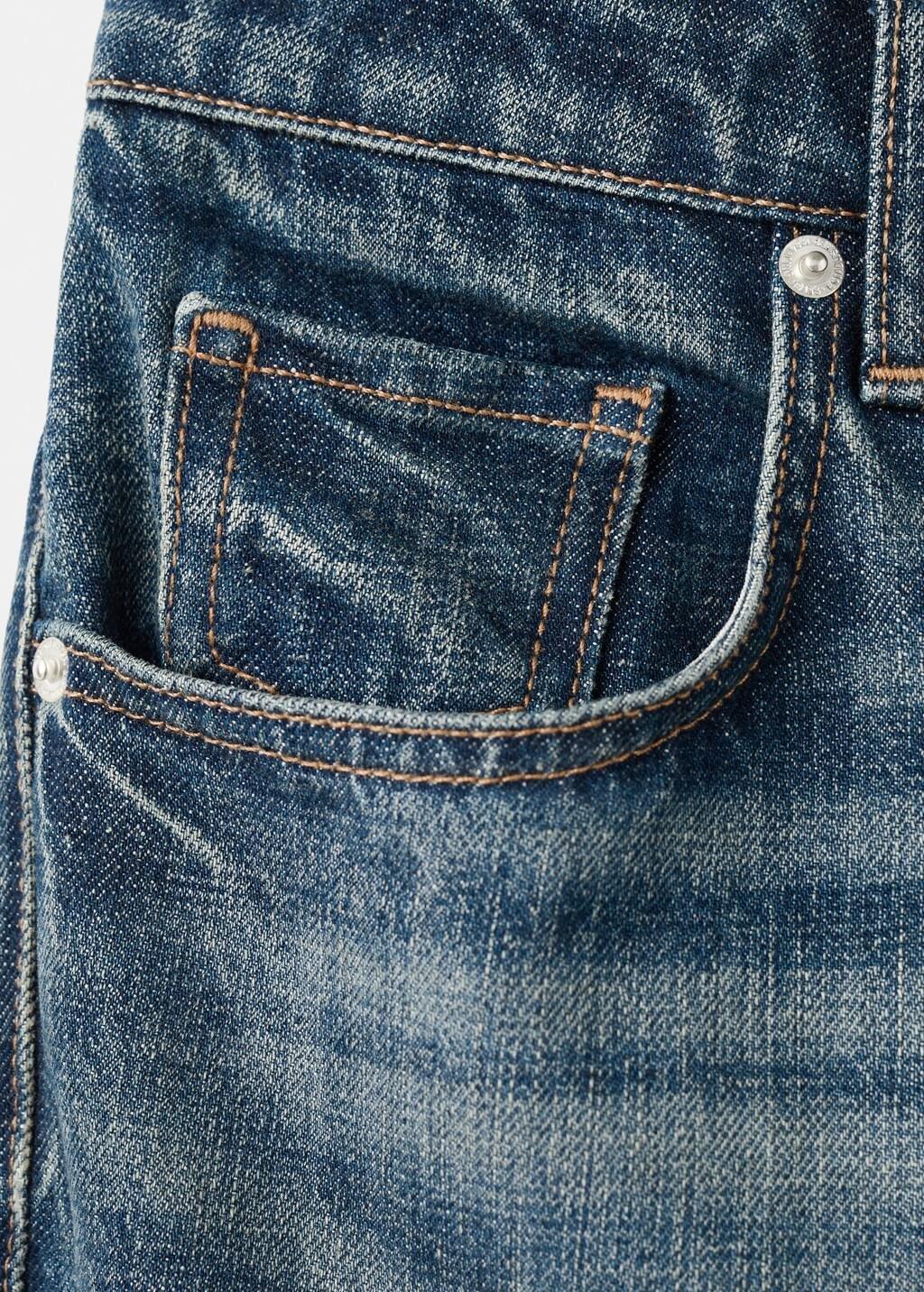 Blue Mid-Rise Flared Jeans, Open Blue, large image number 4