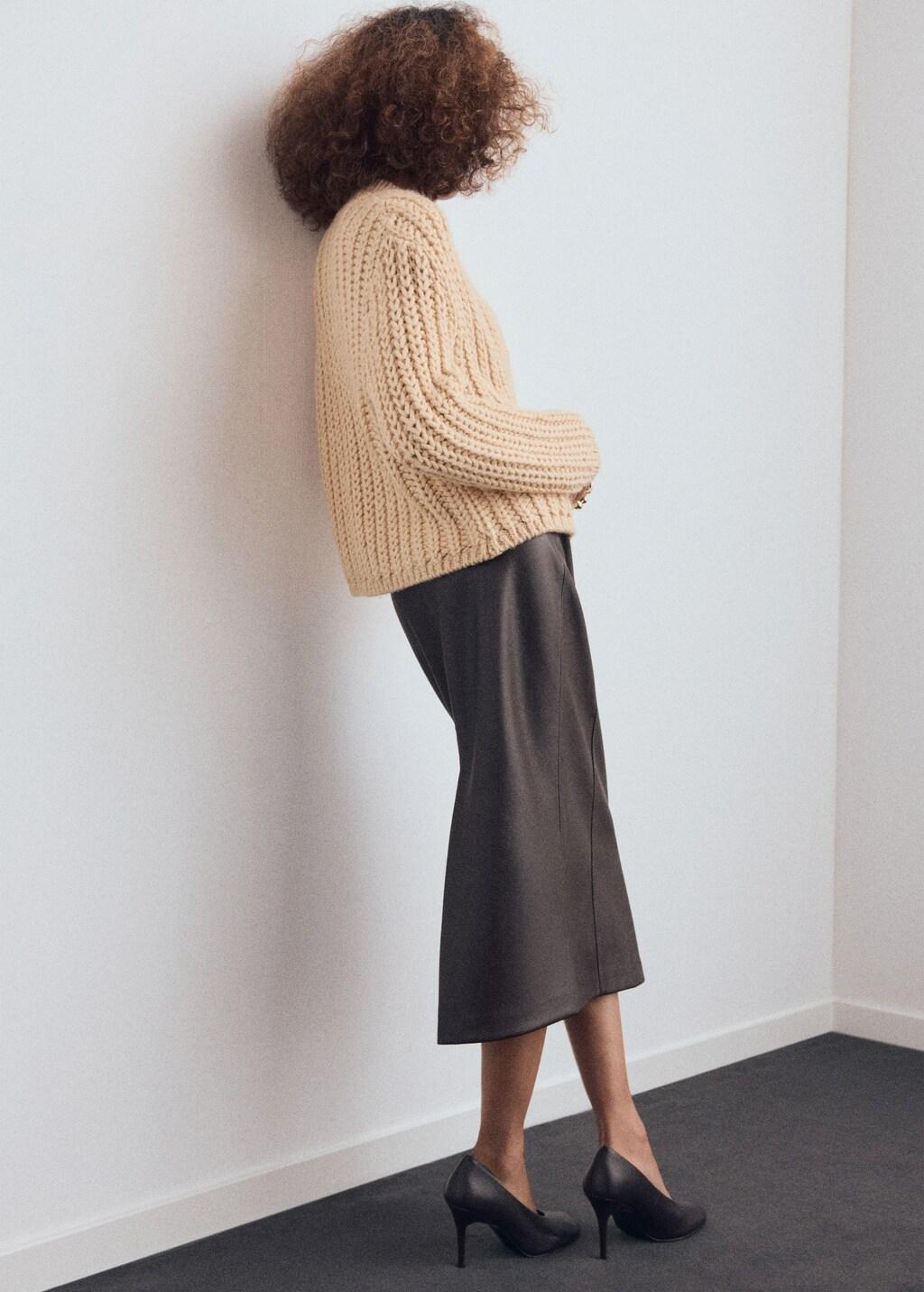 LIGHT BEIGE Chunky-knit cardigan with jewel buttons, 0201_08, large image number 2