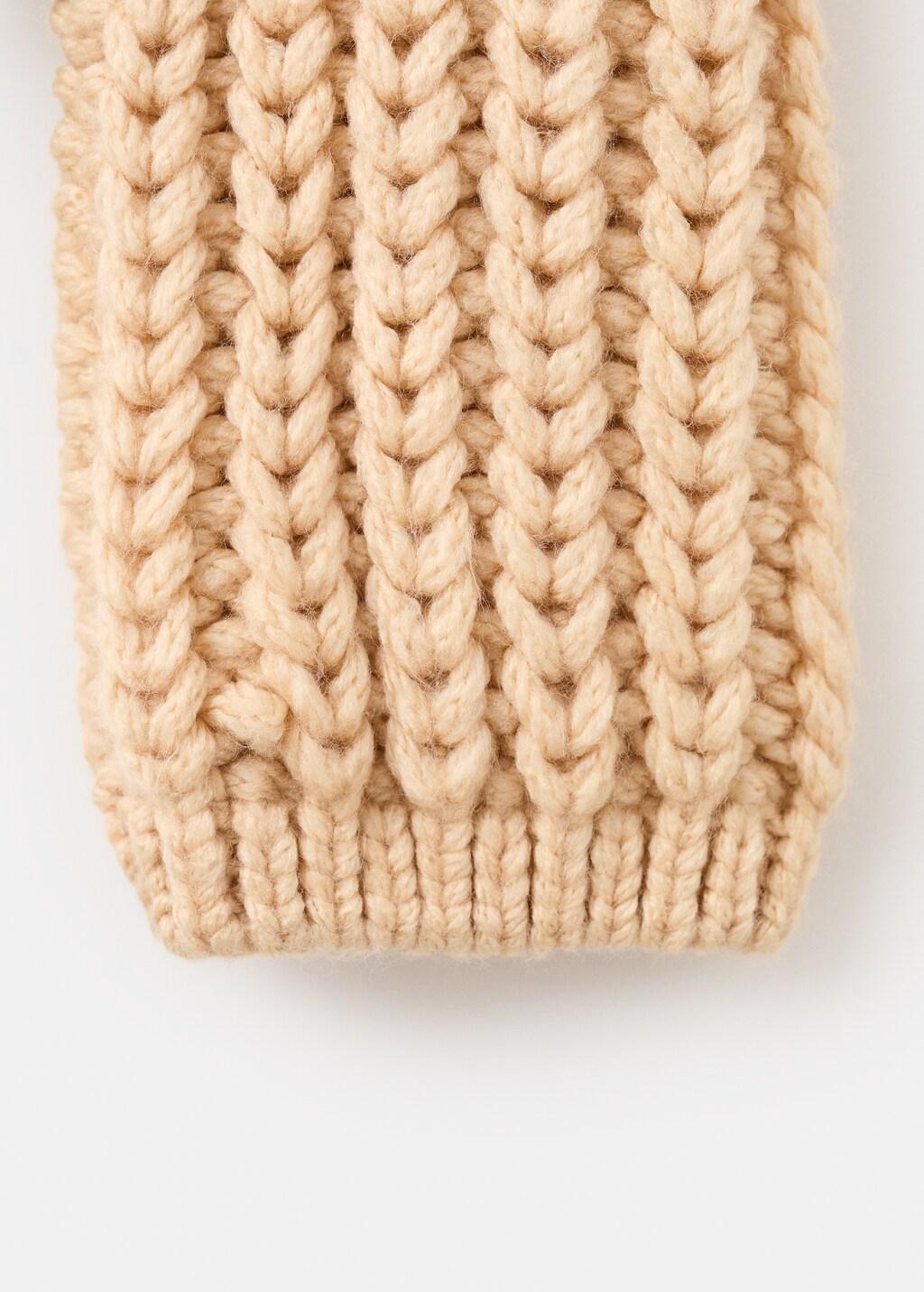 LIGHT BEIGE Chunky-knit cardigan with jewel buttons, 0201_08, large image number 4