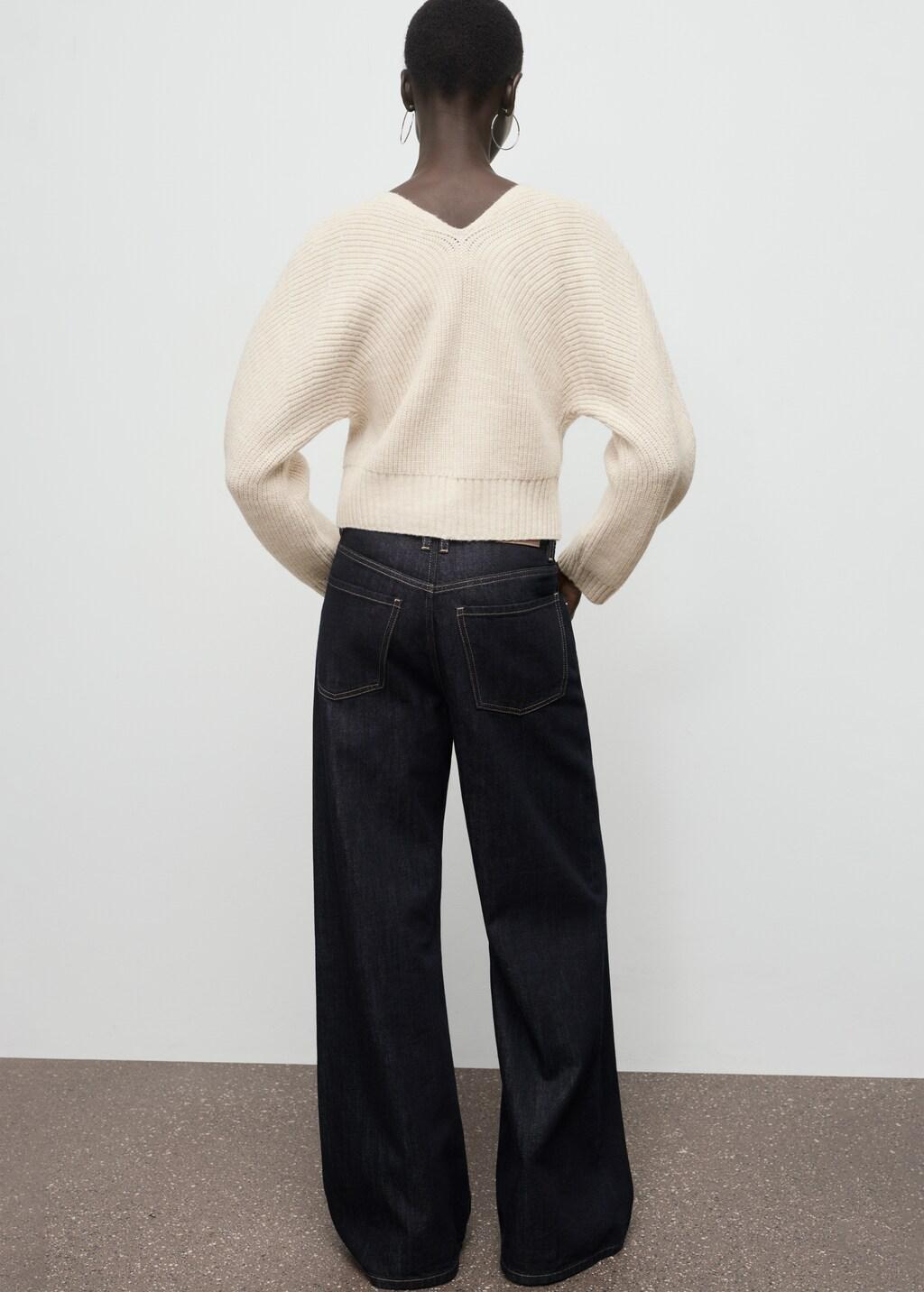 Beige V-Neck Cardigan With Bows, 0201_08, large image number 2