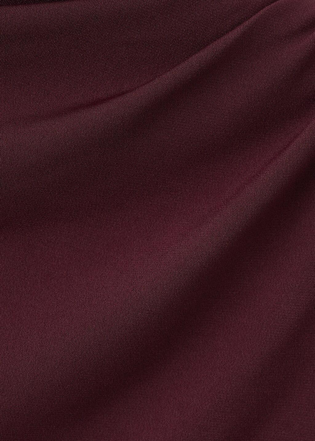 Red Draped Fitted T-Shirt, 0201_78, large image number 1