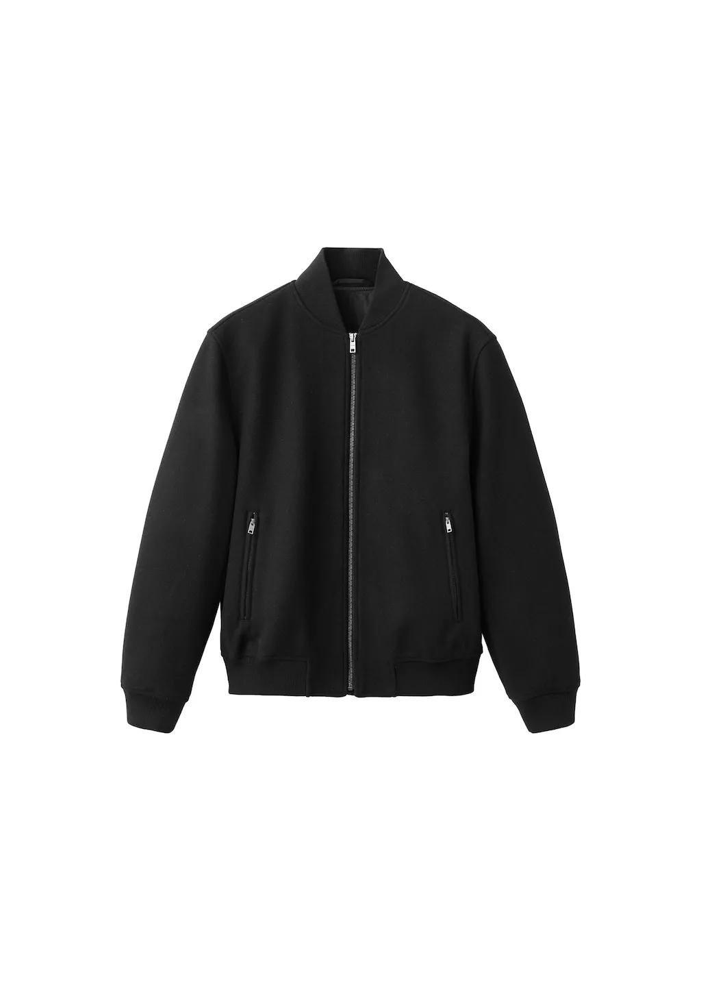 BLACK Bomber jacket with zip, Black, large image number 6