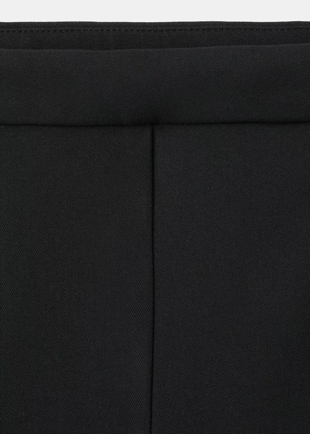 Black High-Waisted Flared Trousers, Black, medium