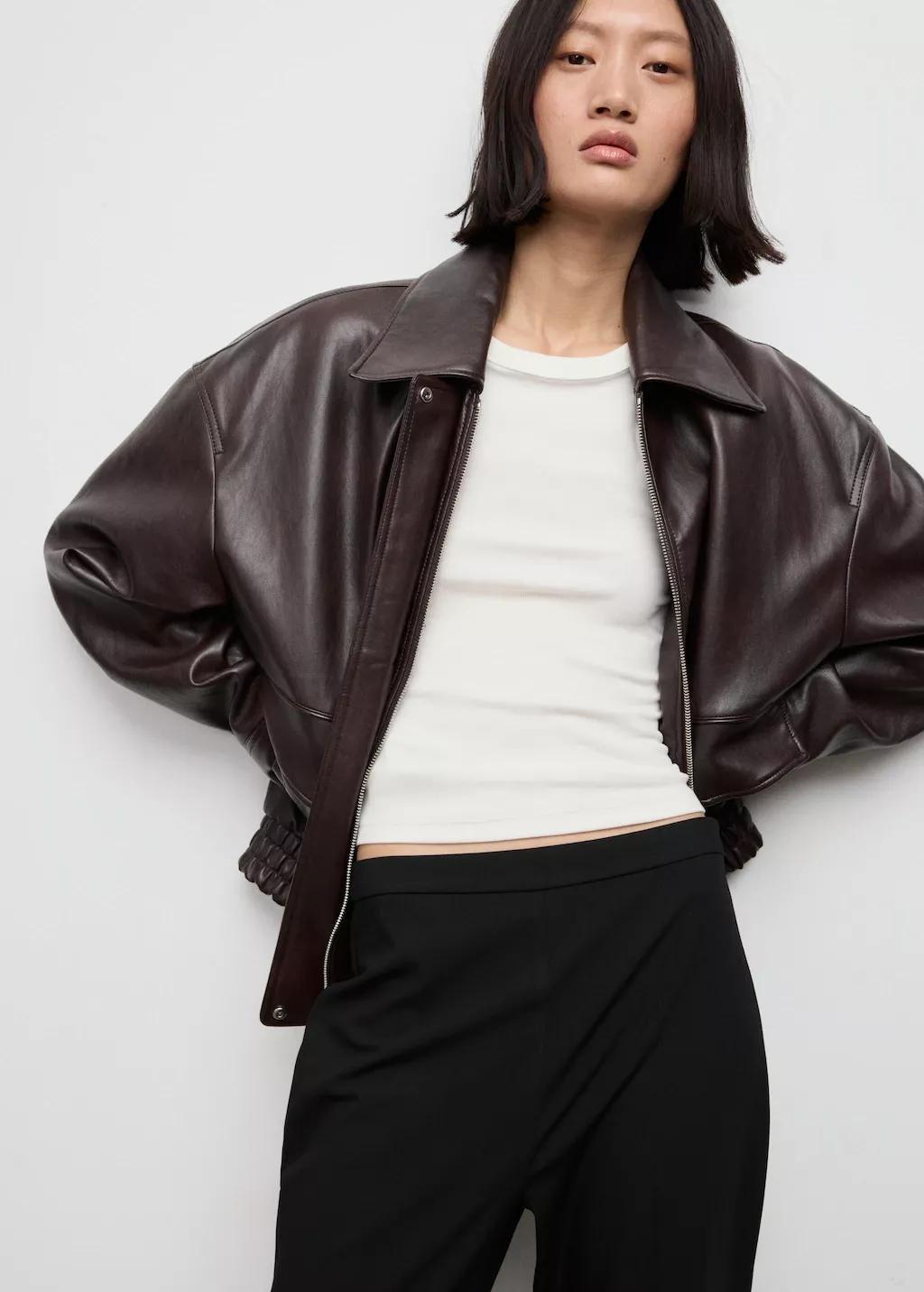 Black High-Waisted Flared Trousers, Black, large image number 4