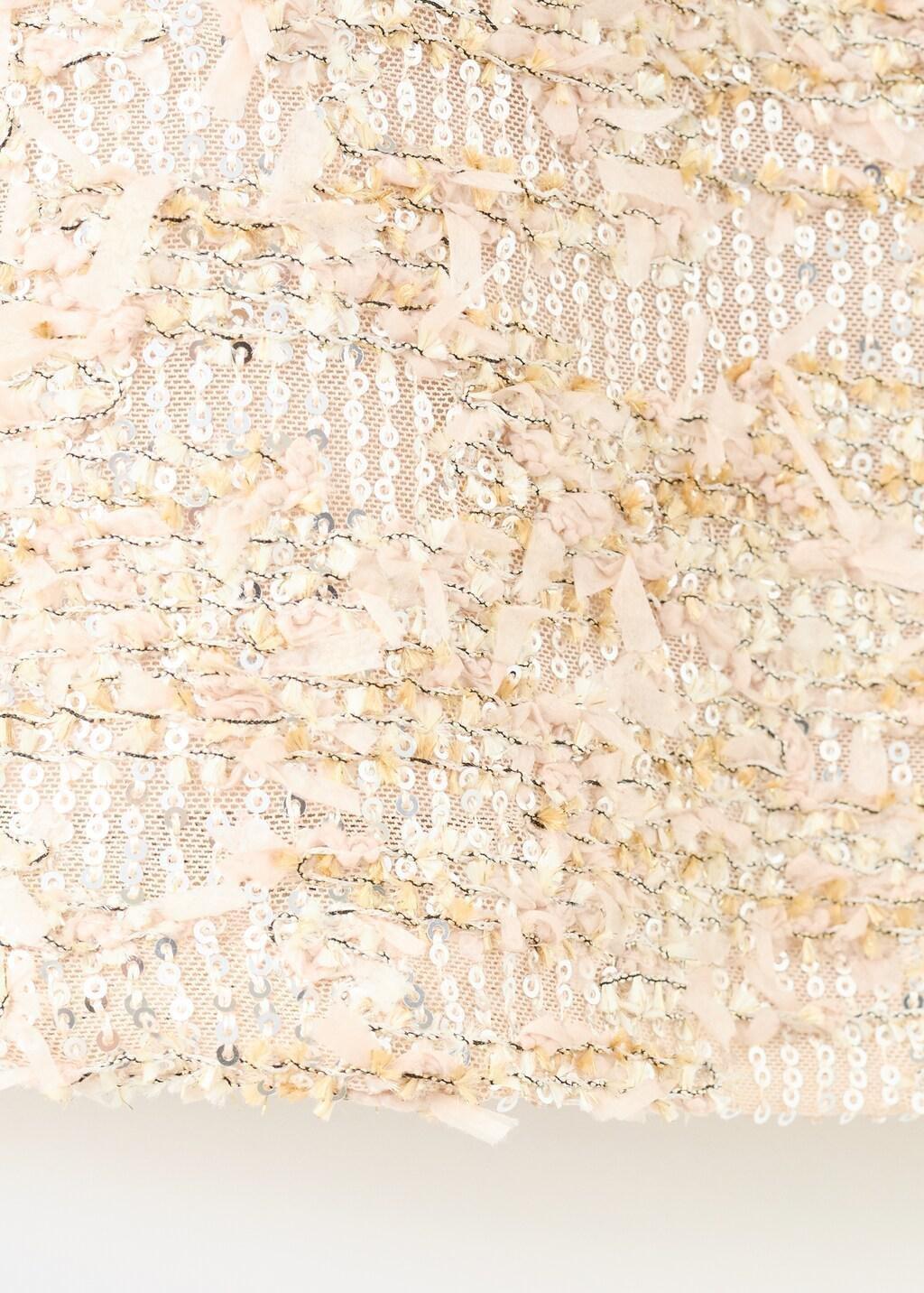 Gold Short Dress With Sequins, Kids Girl, Gold, large image number 2