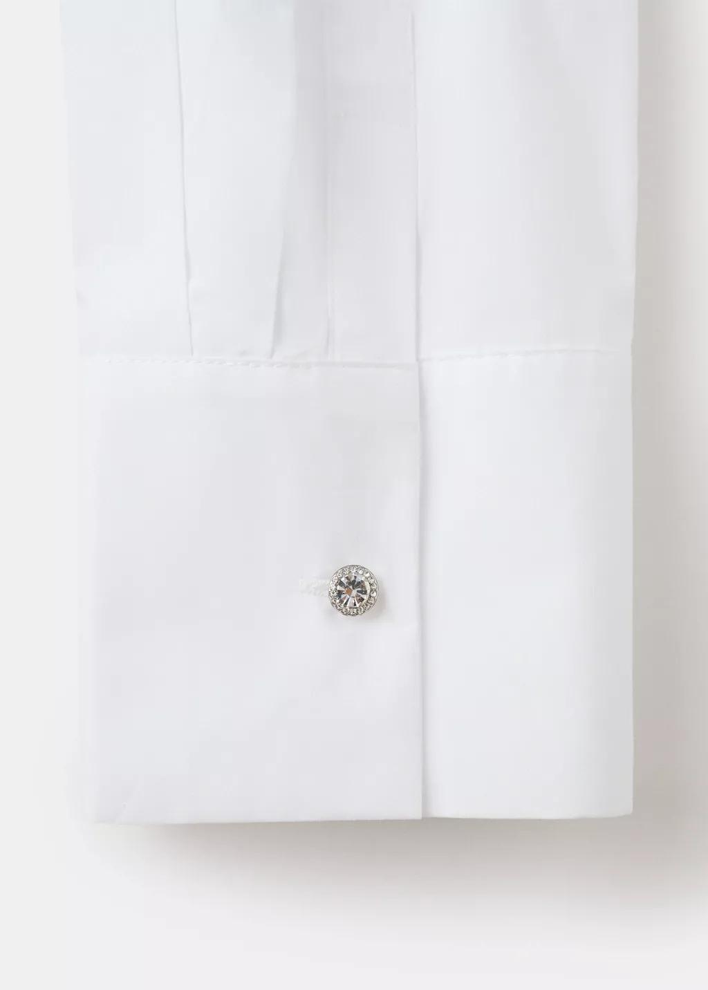 White Crystal Detail Shirt, 0201_02, large image number 5