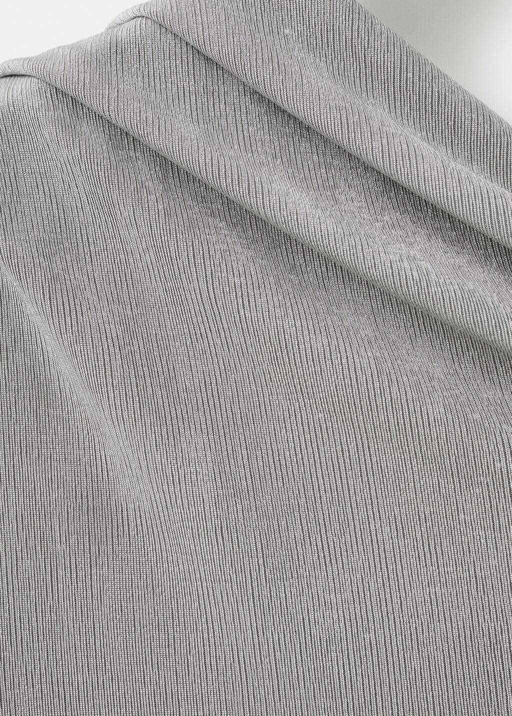 Grey Asymmetrical Long-Sleeved T-Shirt, 0201_92, large image number 1