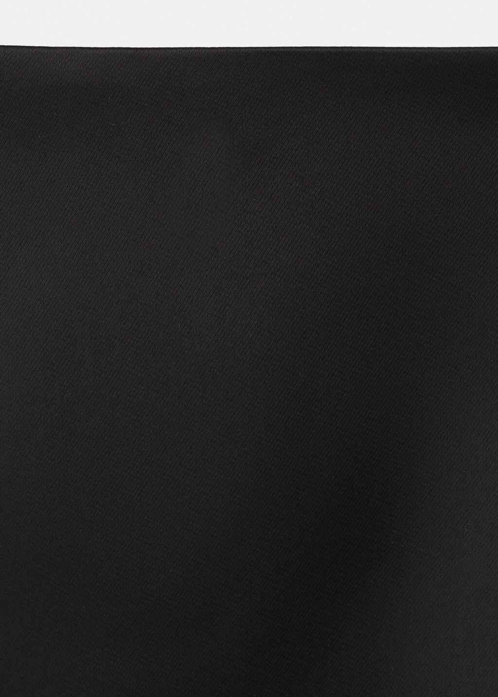 Black Midi-Skirt With Crystal Trim Hem, Black, large image number 4