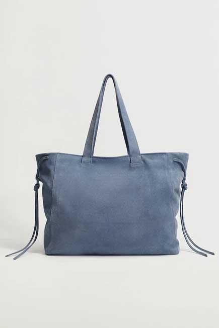 Lt-Pastel Blue Leather Shopper Bag, Women, , large image number 0