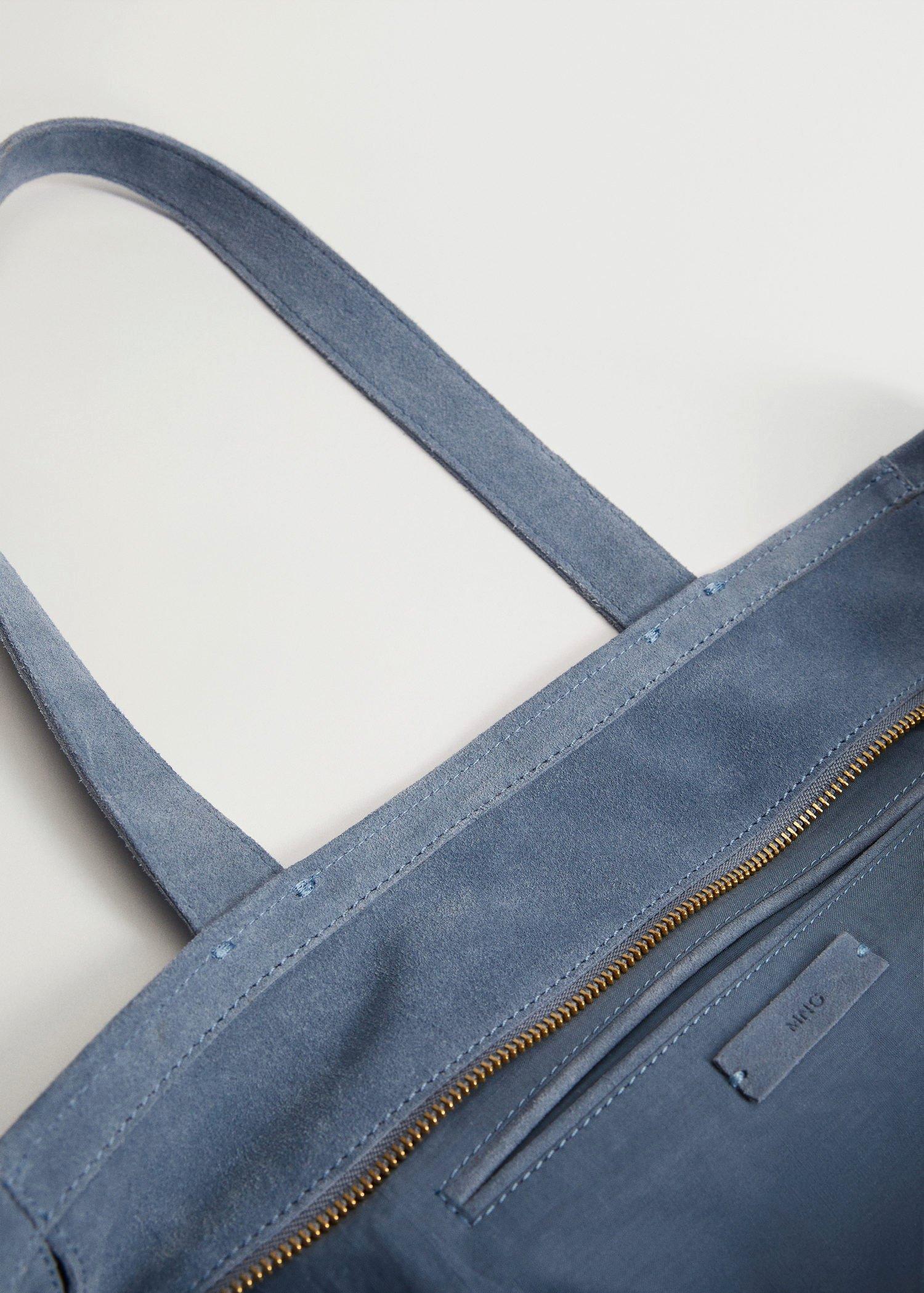 Lt-Pastel Blue Leather Shopper Bag, Women, , large image number 3