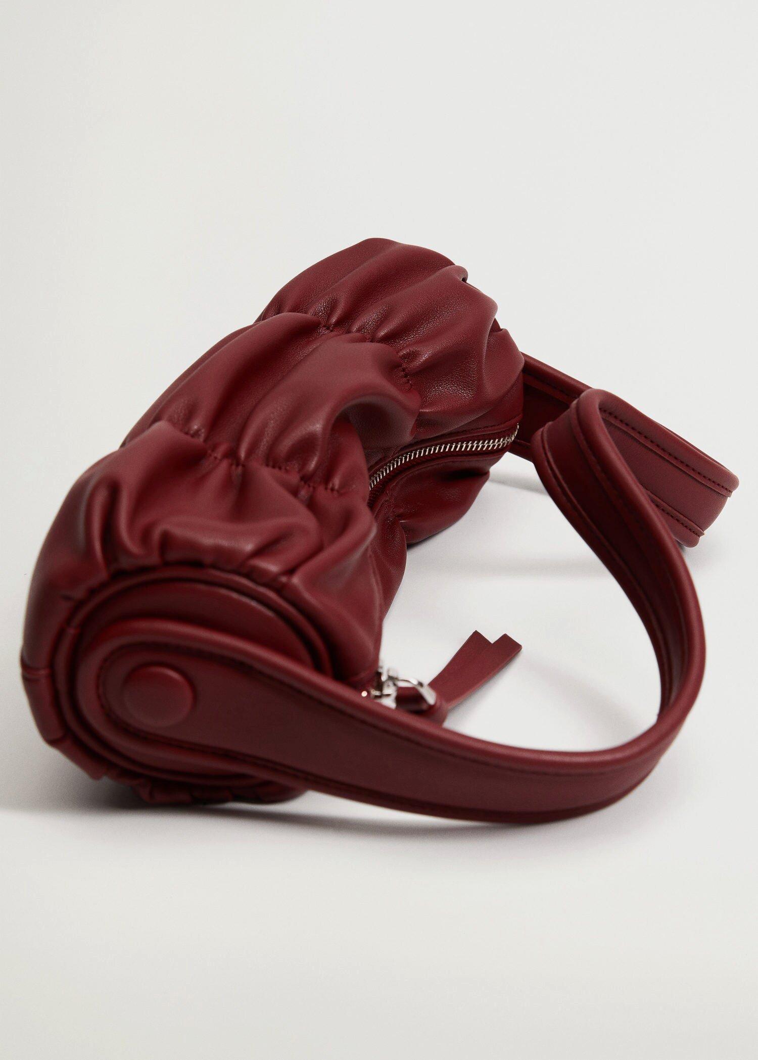 Dark Red Pleats Baguette Bag, Women, , large image number 1