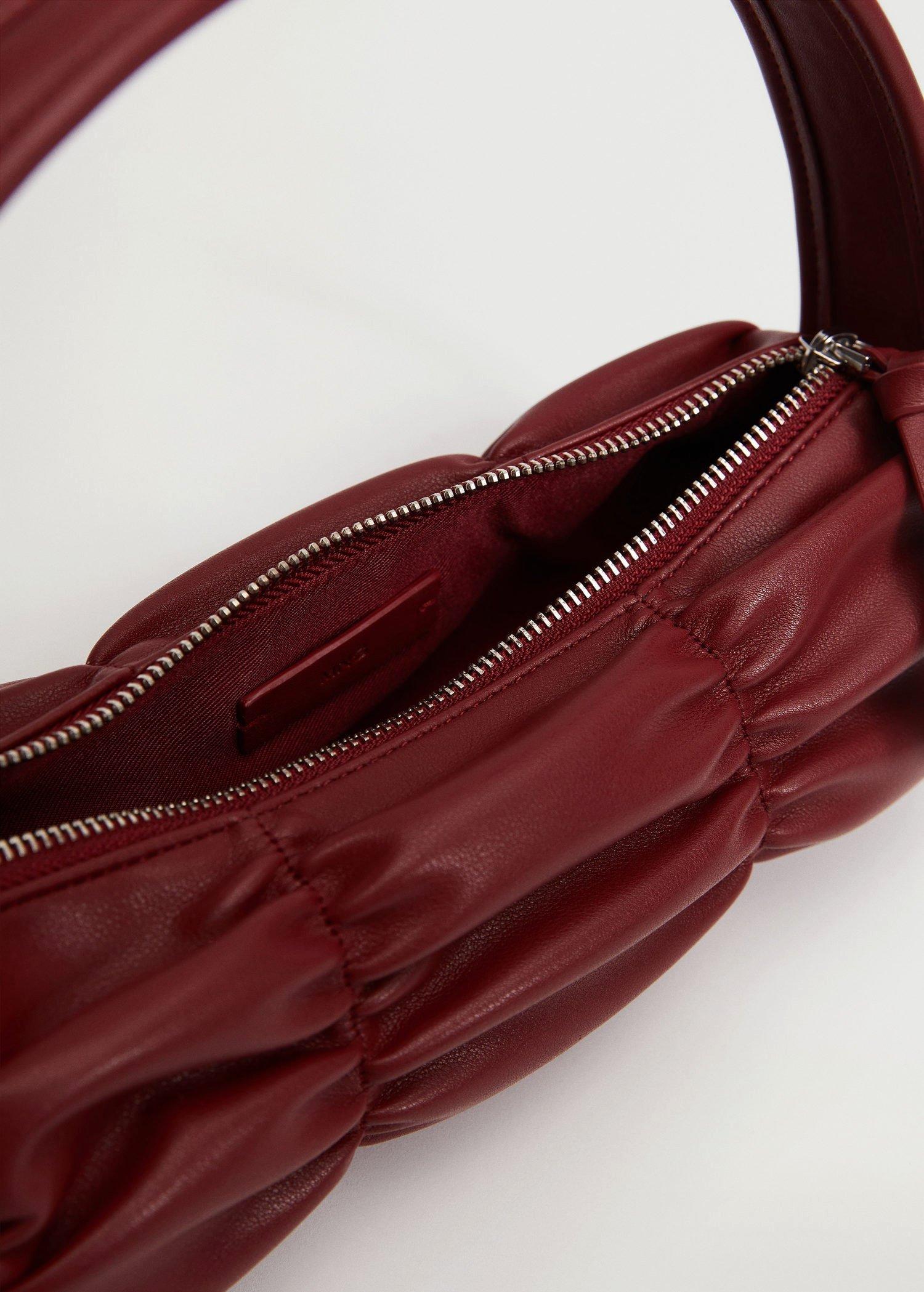 Dark Red Pleats Baguette Bag, Women, , large image number 3