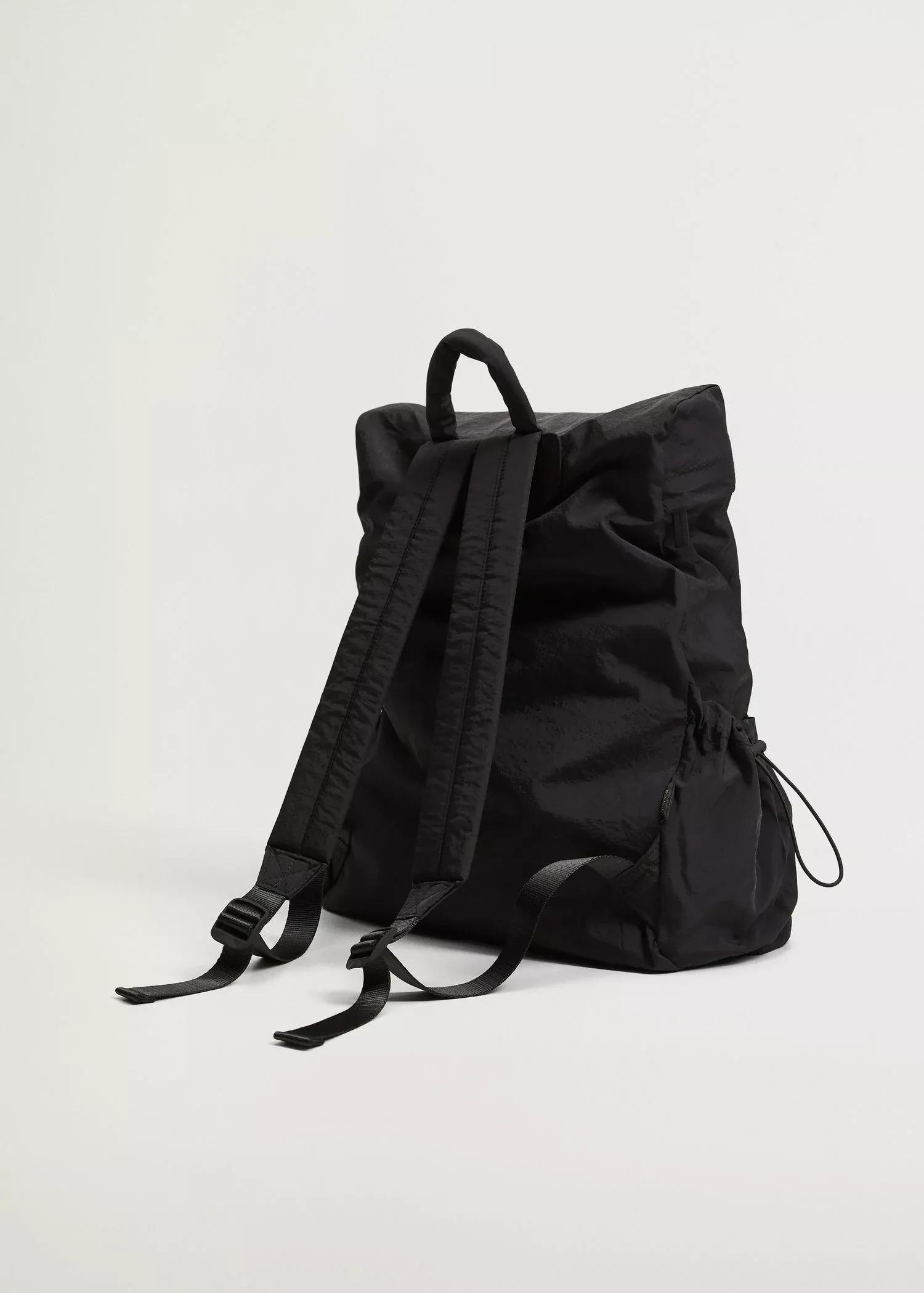 Black Side Pocket Backpack, Women, , large image number 1
