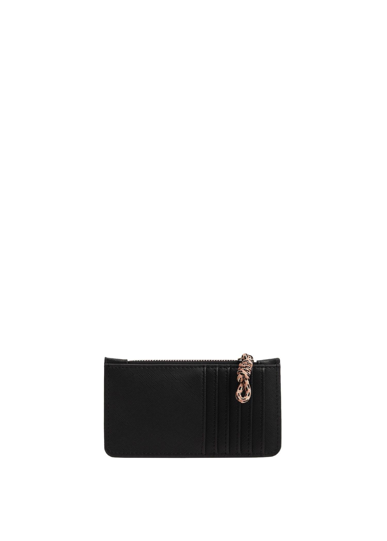 Black Knot Saffiano-Effect Cardholder, Women, , large image number 0