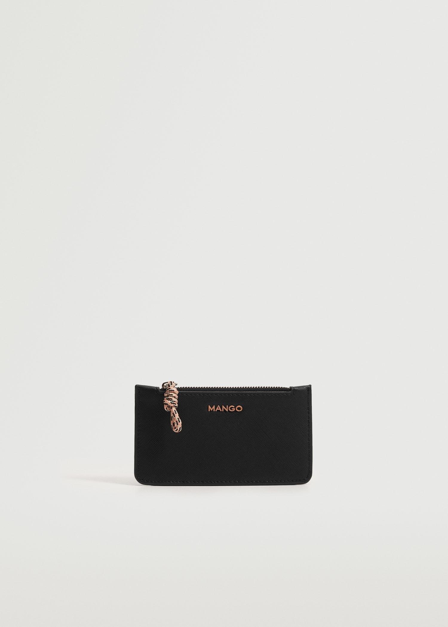 Black Knot Saffiano-Effect Cardholder, Women, , large image number 1