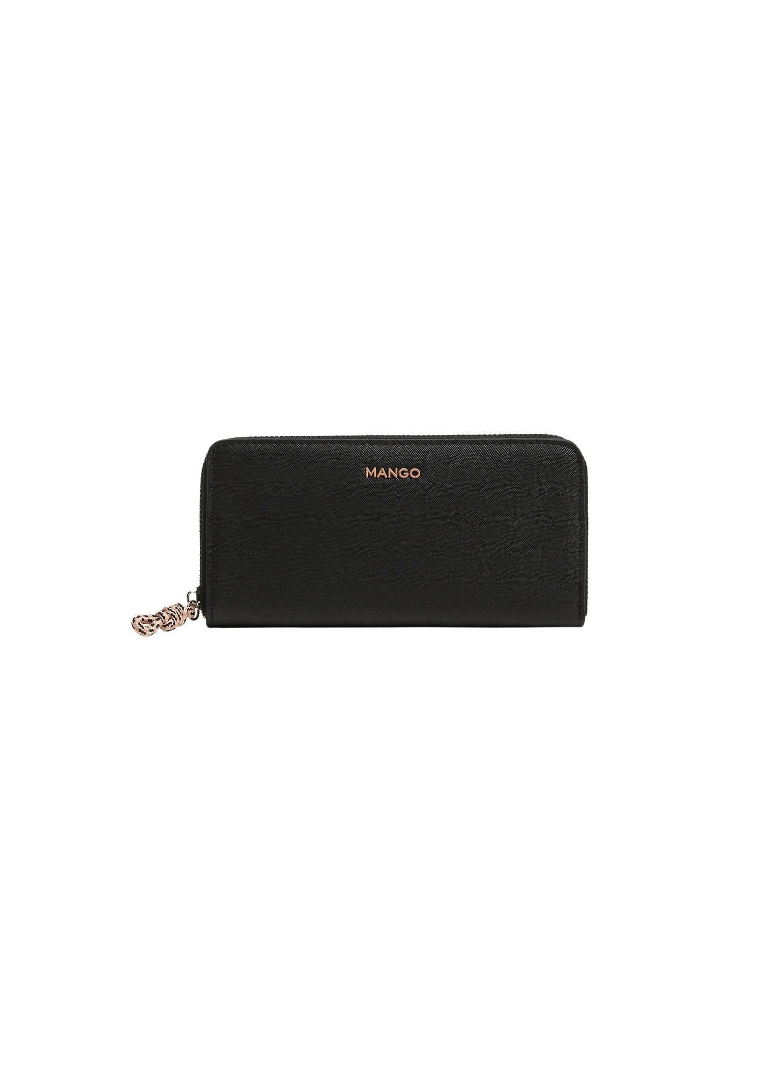 Black Knot Saffiano-Effect Wallet, Women, , large image number 0