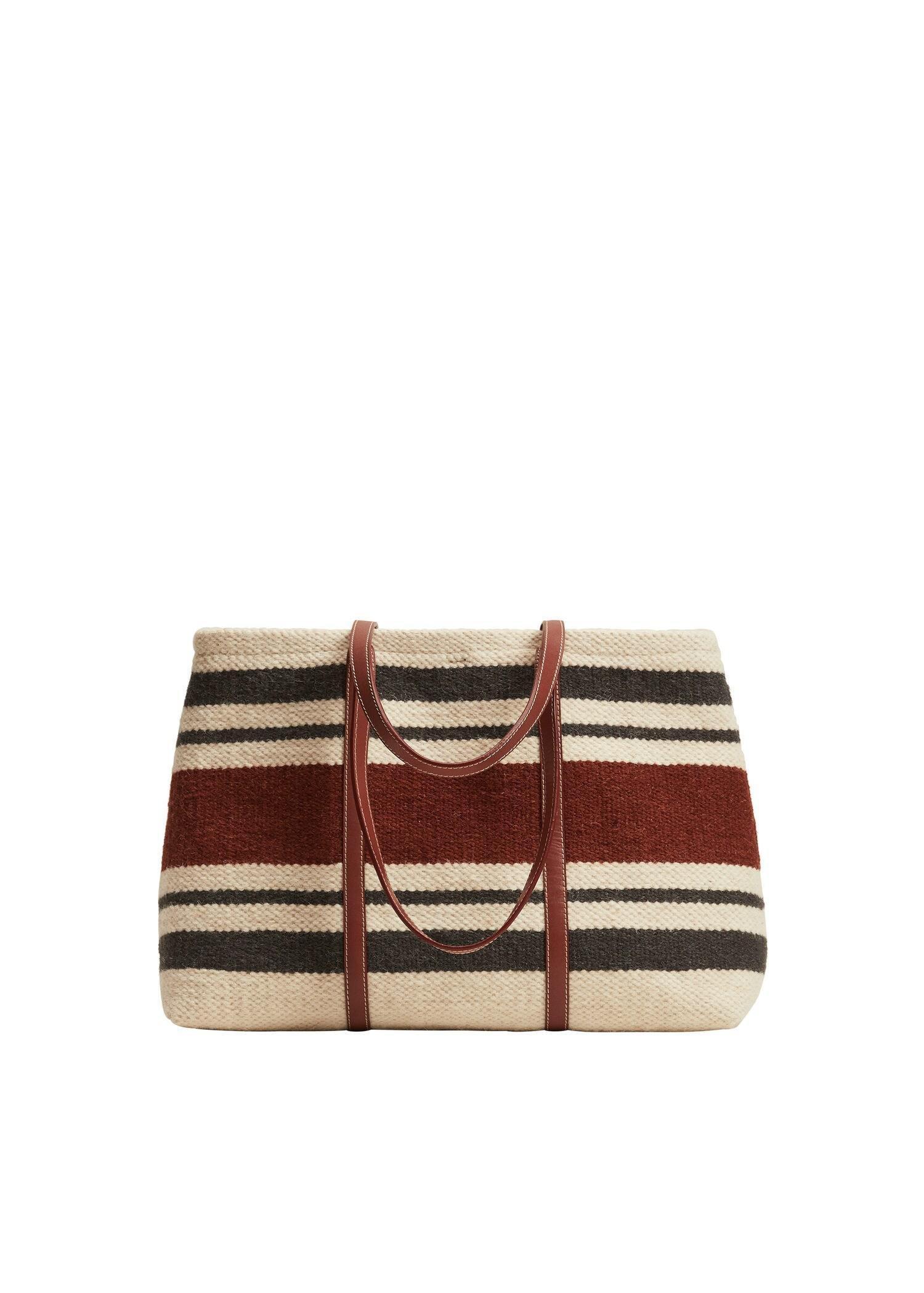 Light Beige Textured Shopper Bag, Women, , large image number 1
